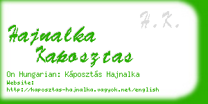 hajnalka kaposztas business card